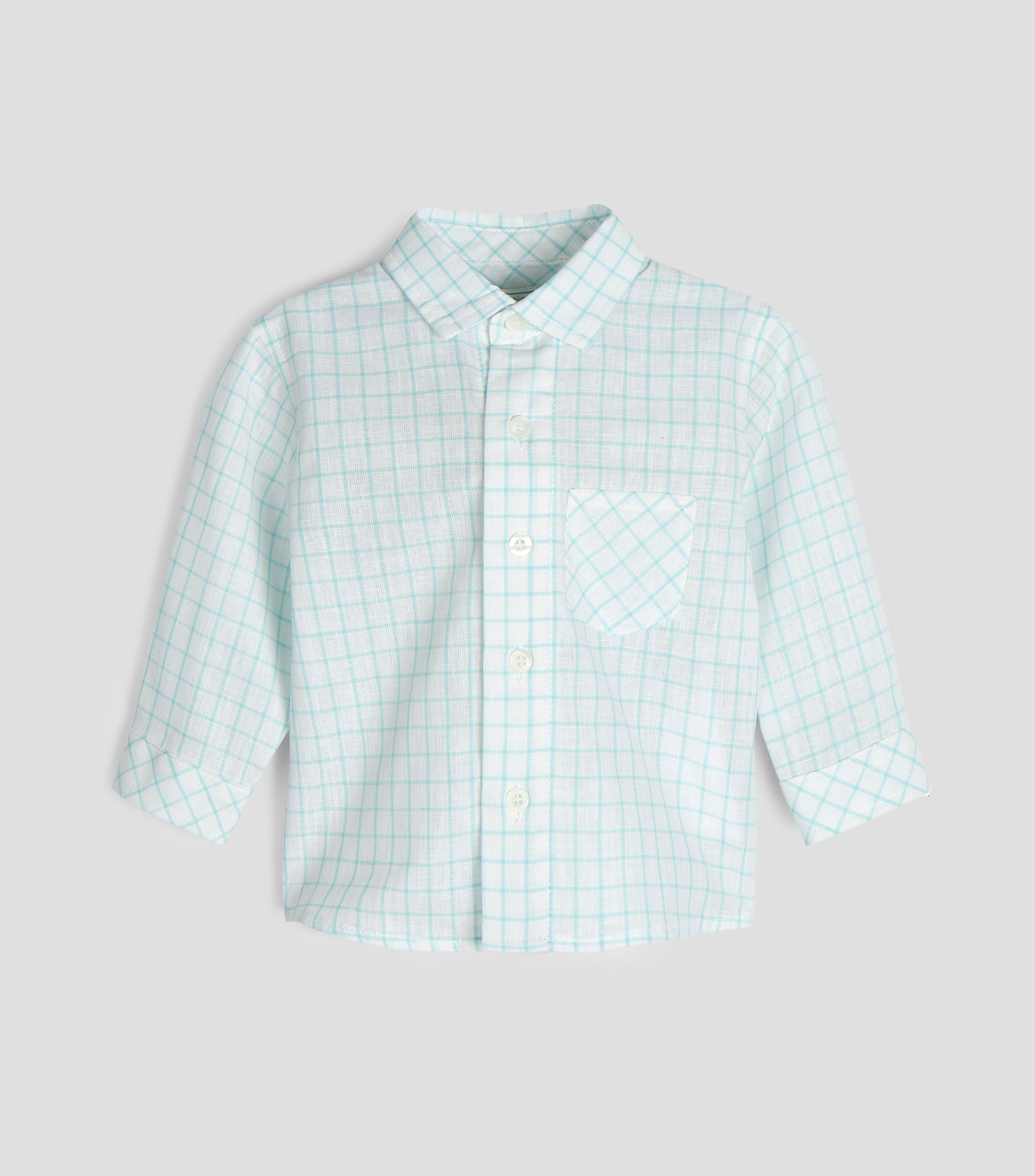 Camisa cuadros manga larga Bebé